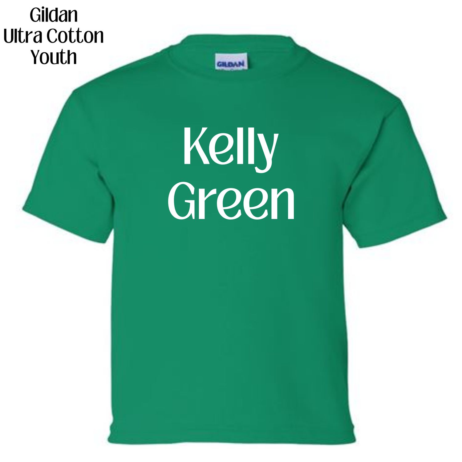 All Gildan Ultra Cotton YOUTH colors available (subject to change if unavailable from vendors)