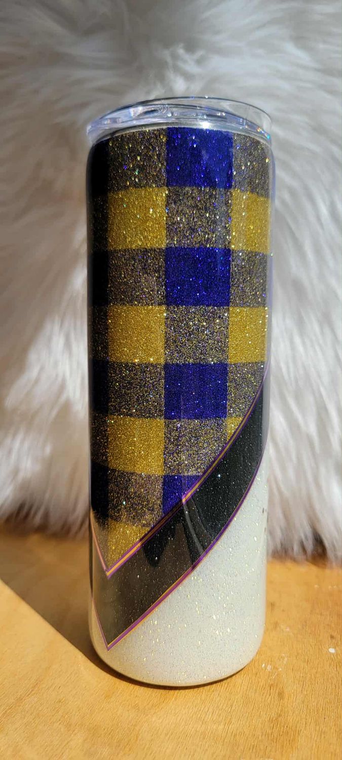 20oz V Split Plaid Touchdown Season