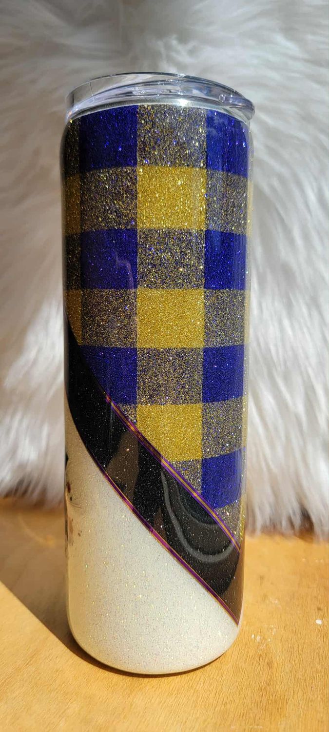 20oz V Split Plaid Touchdown Season
