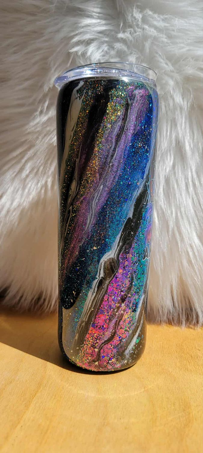 20oz Skinny Glitter Milky Way Apparently I have an attitude who knew?!