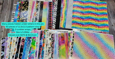 Crafting Destash ~ 5.35lb of pattern vinyl