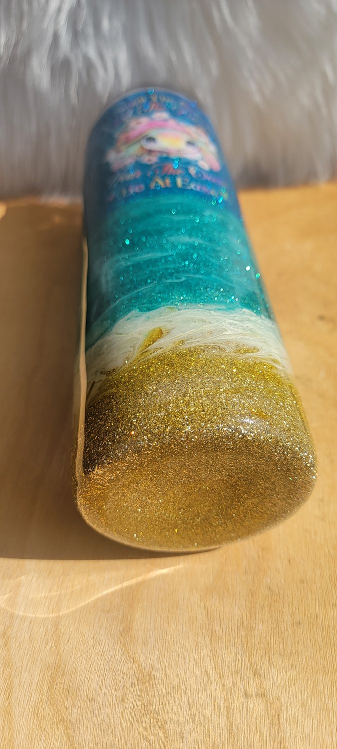 30oz Skinny Beach with Turtle decal