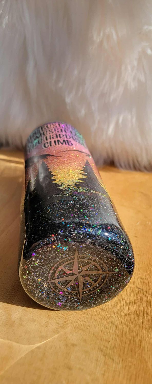 20oz The Best View Comes After The Hardest Climb 5 ombre tumbler