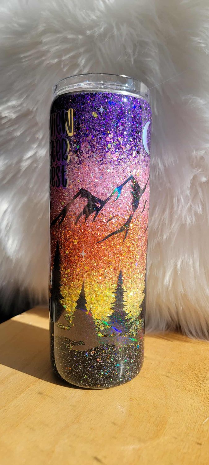 20oz The Best View Comes After The Hardest Climb 5 ombre tumbler