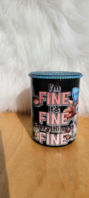 12OZ I'm Fine It's Fine Everything's Fine Cow Acrylic mug