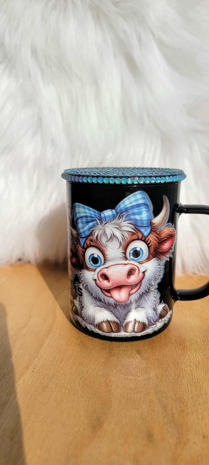 12OZ I&#39;m Fine It&#39;s Fine Everything&#39;s Fine Cow Acrylic mug