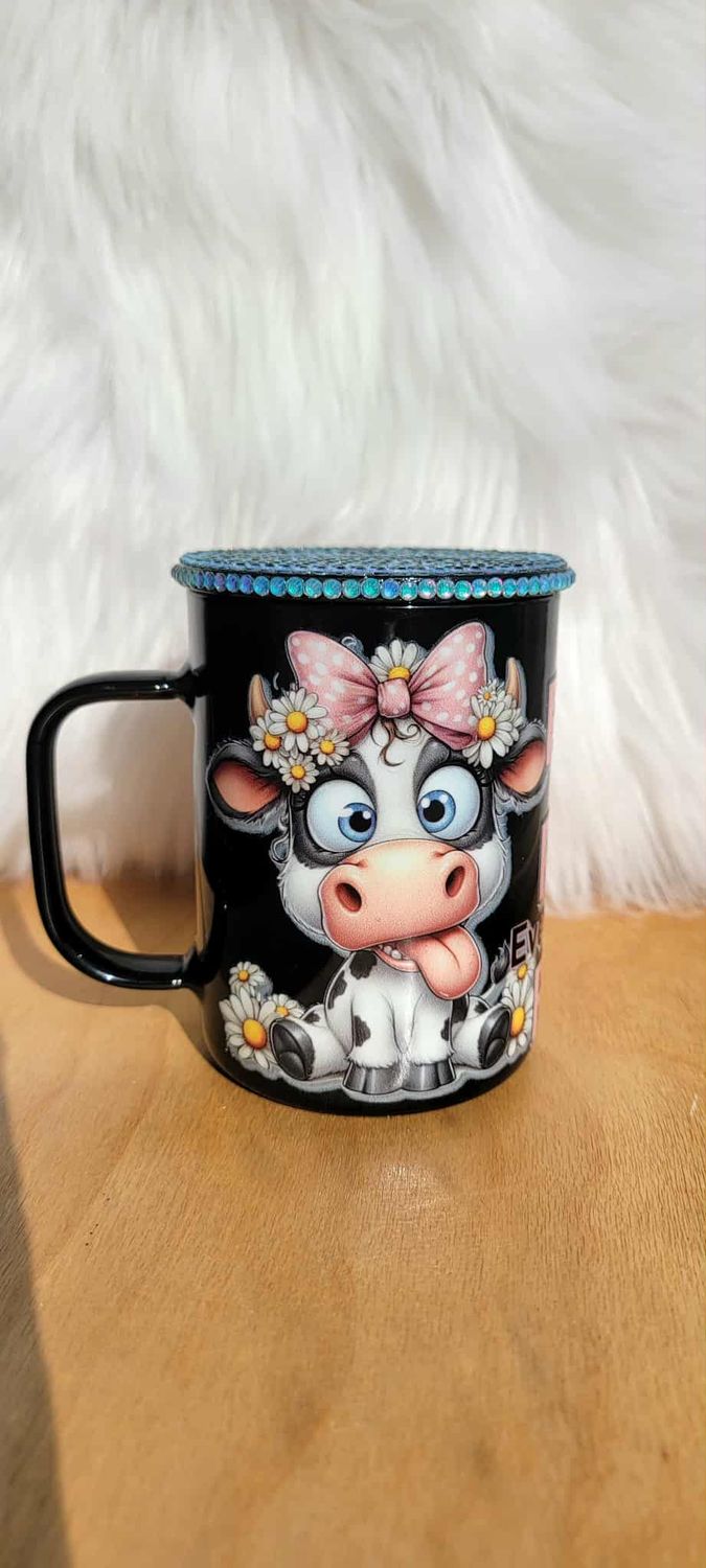 12OZ I&#39;m Fine It&#39;s Fine Everything&#39;s Fine Cow Acrylic mug