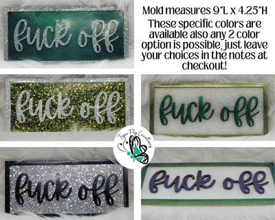 Ready to Ship Epoxy Mold pieces Fuck Off Sign, Wine Stoppers, Pot leaf mold