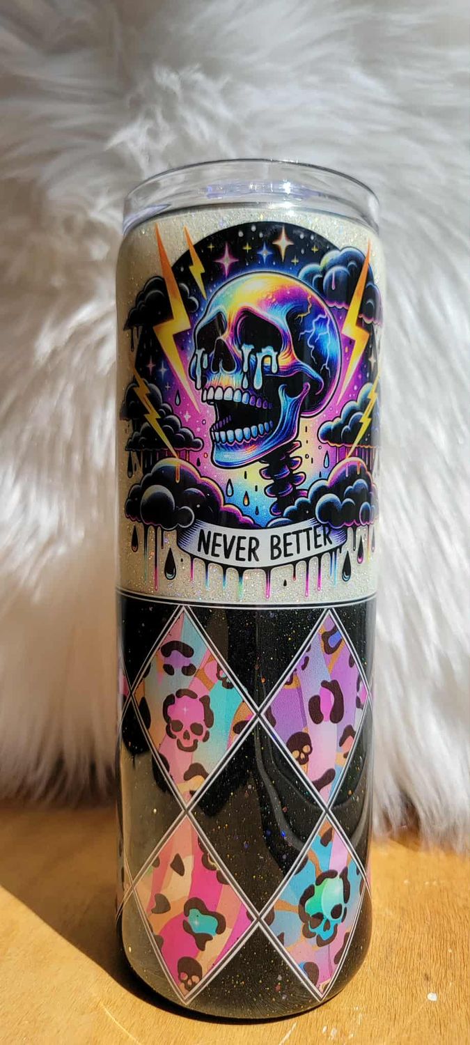 20oz Skinny Half Argyle Tumbler