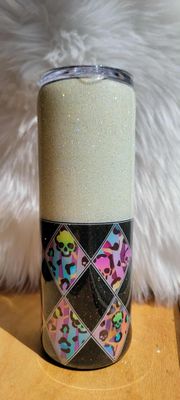 20oz Skinny Half Argyle Tumbler