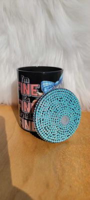 12OZ I'm Fine It's Fine Everything's Fine Cow Acrylic mug