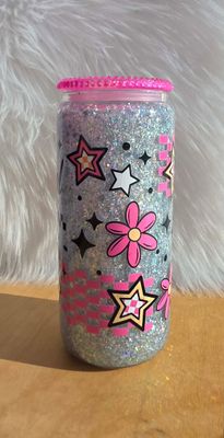 16oz Glass Snow Globe Tumbler ~ Professional Overthinker