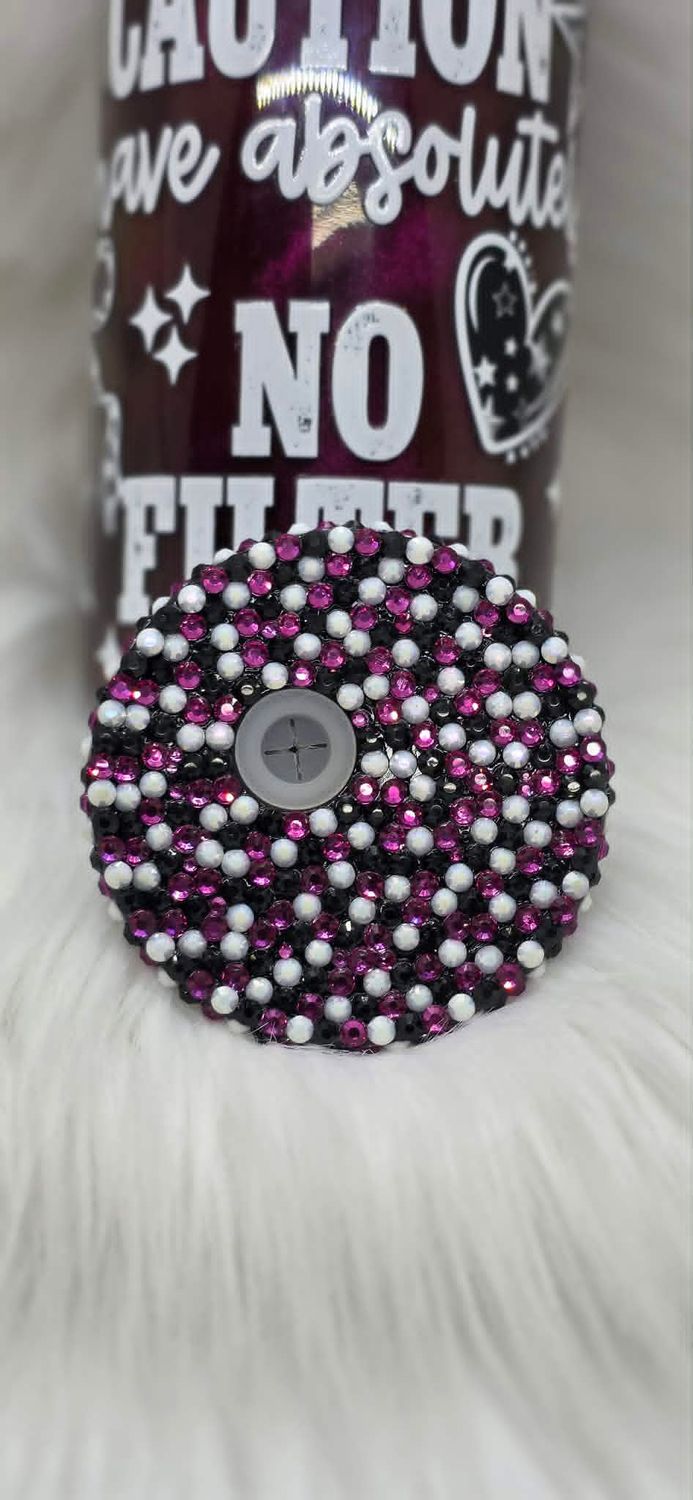 16oz Acrylic Snow Globe Cat Eye Tumbler ~ Caution I have absolutely no filter