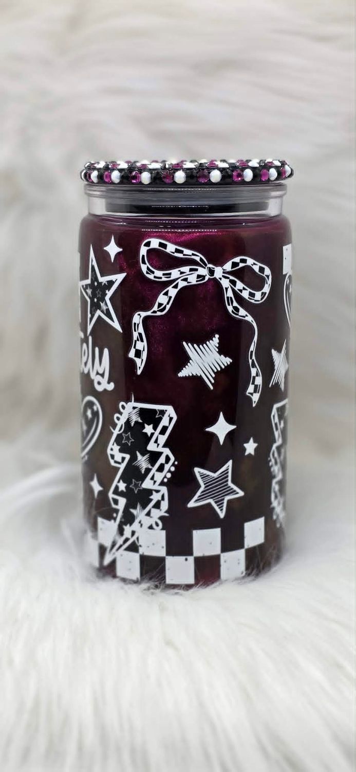 16oz Acrylic Snow Globe Cat Eye Tumbler ~ Caution I have absolutely no filter