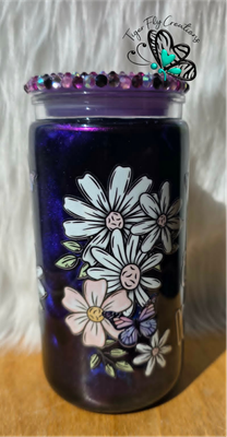 16oz Acrylic Snowglobe with Purple Cat Eye Effect ~ I can &amp; I Will Watch Me