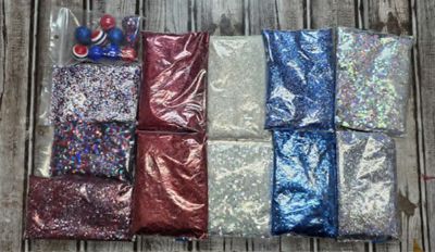 Destash Bundle - Red, White, Blue &amp; Silver Bundle ~ 1.83lbs