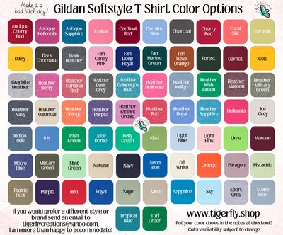 Shirt color choices