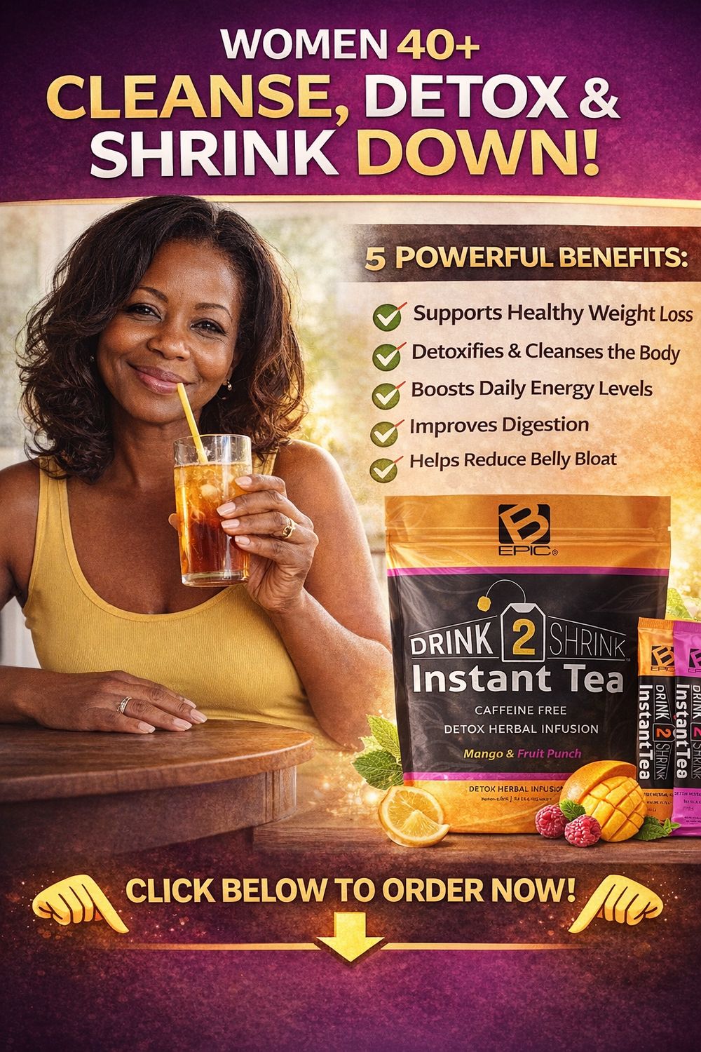 🍍 DRINK2SHRINK® INSTANT TEA — NATURAL WEIGHT MANAGEMENT TEA | Choose Your Package