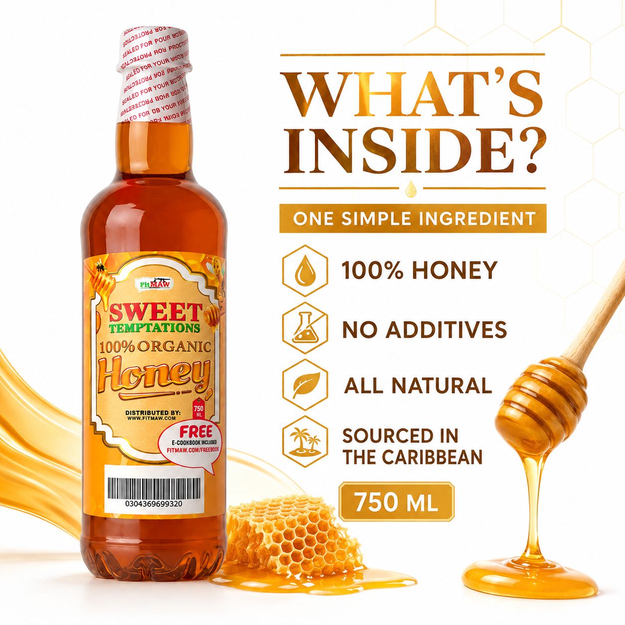 SWEET TEMPTATIONS HONEY | 🌿100% NATURAL | ❌NO ADDICTIVES