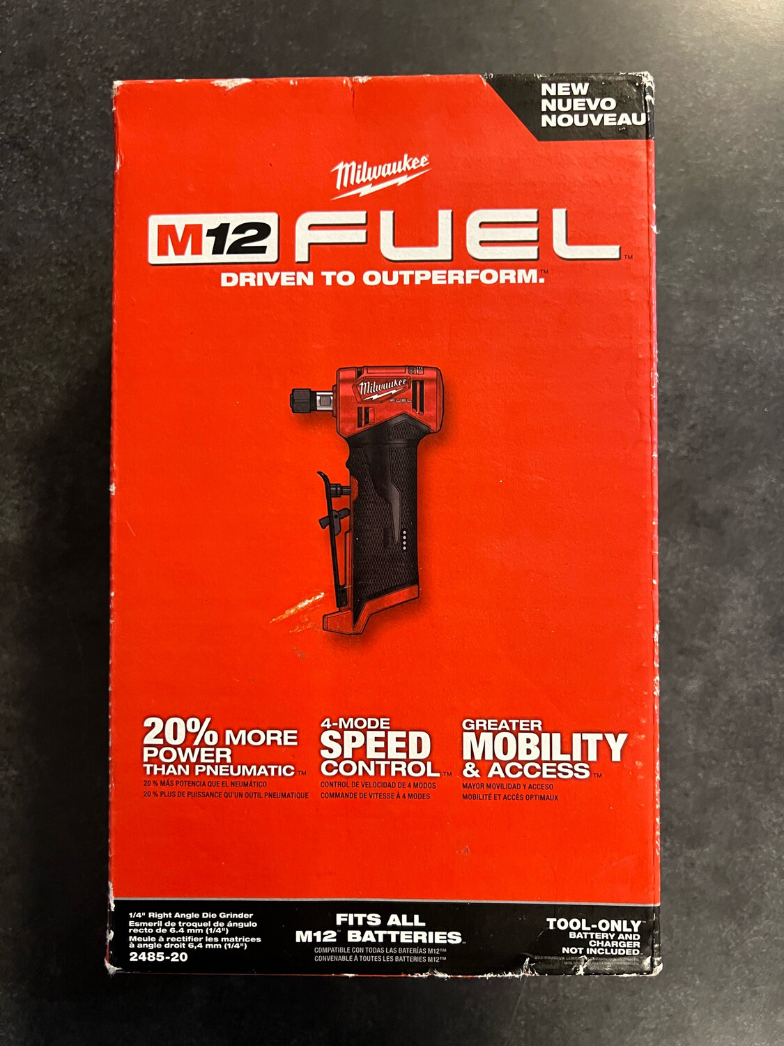 Milwaukee M12 FUEL™ 1/4&quot; Right Angle Die Grinder (Tool Only)