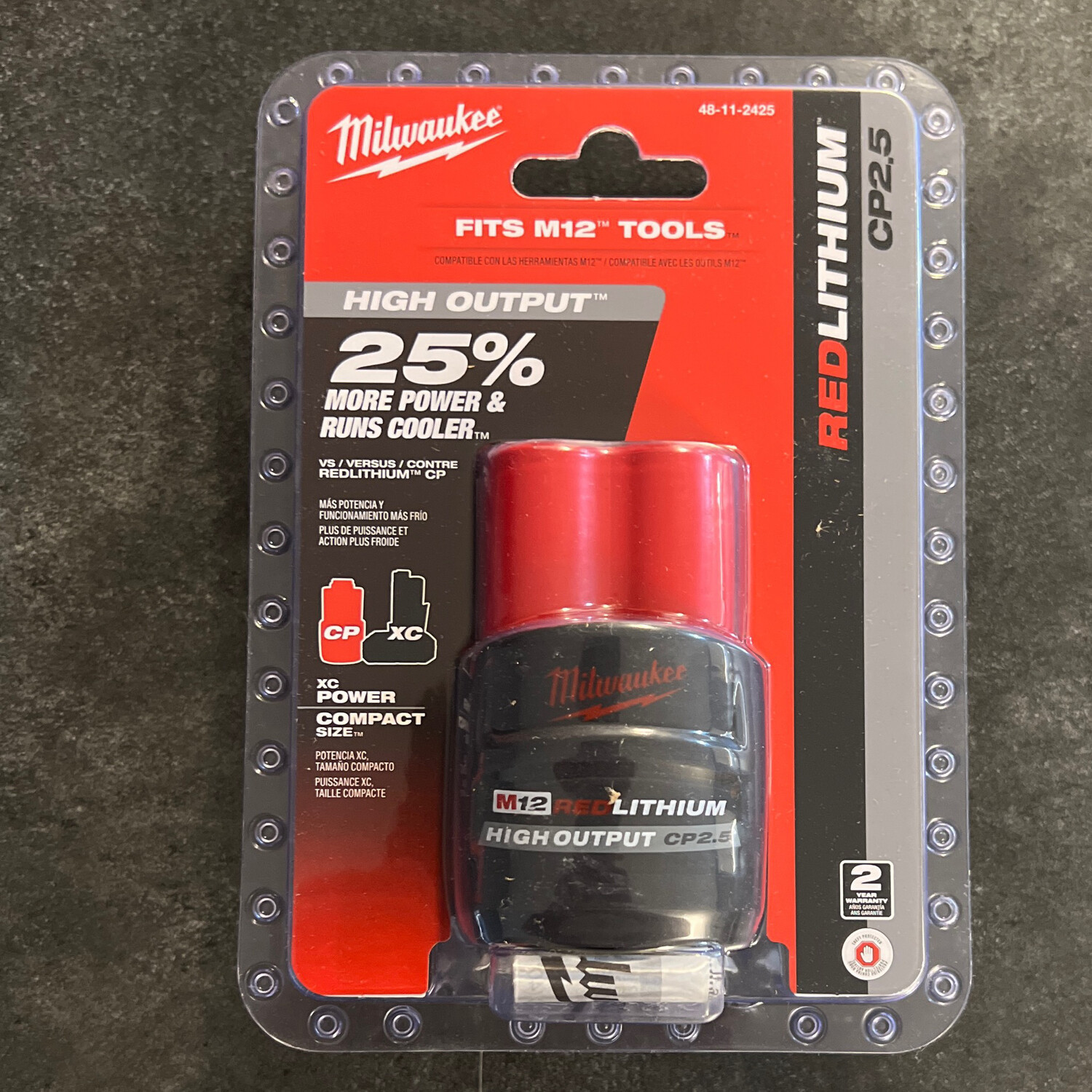 Milwaukee M12 REDLITHIUM HIGH OUTPUT CP2.5 Battery