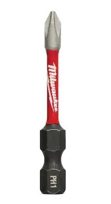 Milwaukee SHOCKWAVE Impact Duty 2 in. Phillips #1 Alloy Steel Screw Driver Bit