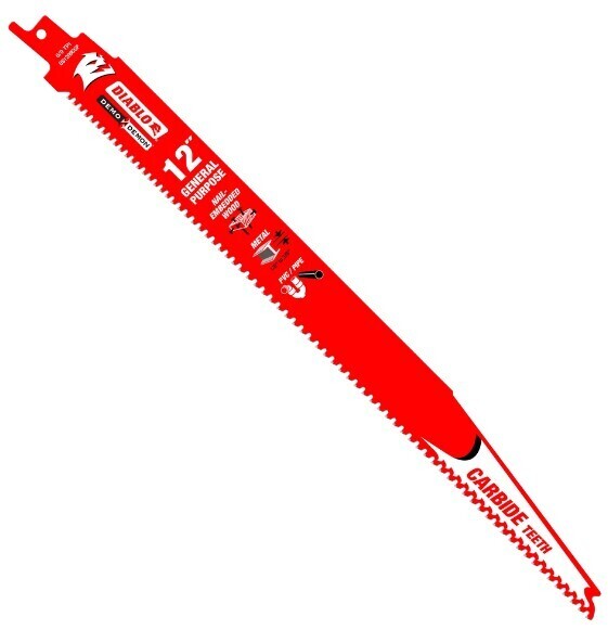 Diablo Demo Demon 12 in. Carbide General Purpose Recip Blade