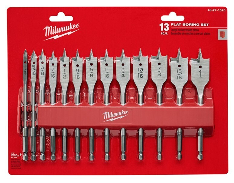 Milwaukee 13PC Flat Boring Bit Set