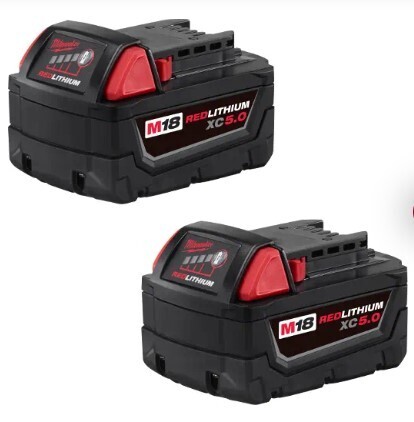 Milwaukee M18 REDLITHIUM XC5.0 Extended Capacity Battery Two Pack