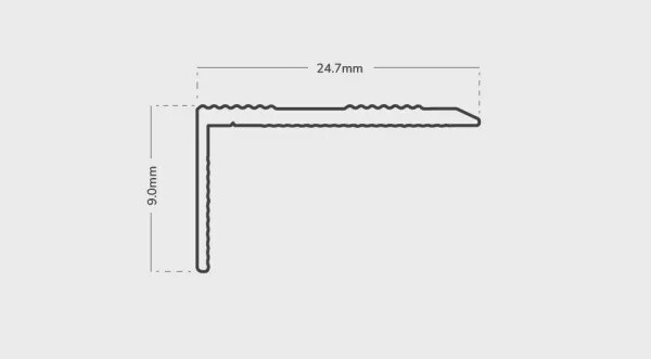 Stair Nosing 9mm 0.9m Silver