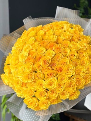 100 YELLOW ROSES BOUQUET