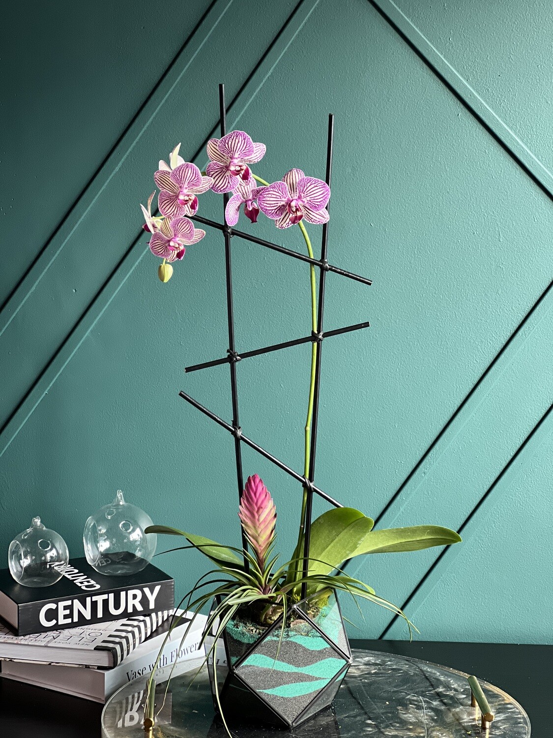 Orchid Design In Vase