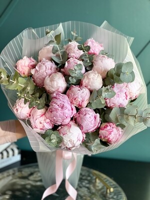 19 Pink Peonies Bouquet