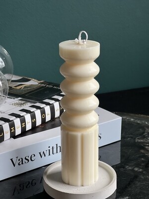 Scented large candle. Pillar candle.