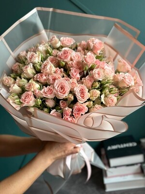 2 Dozen Pink Mini Roses Bouquet