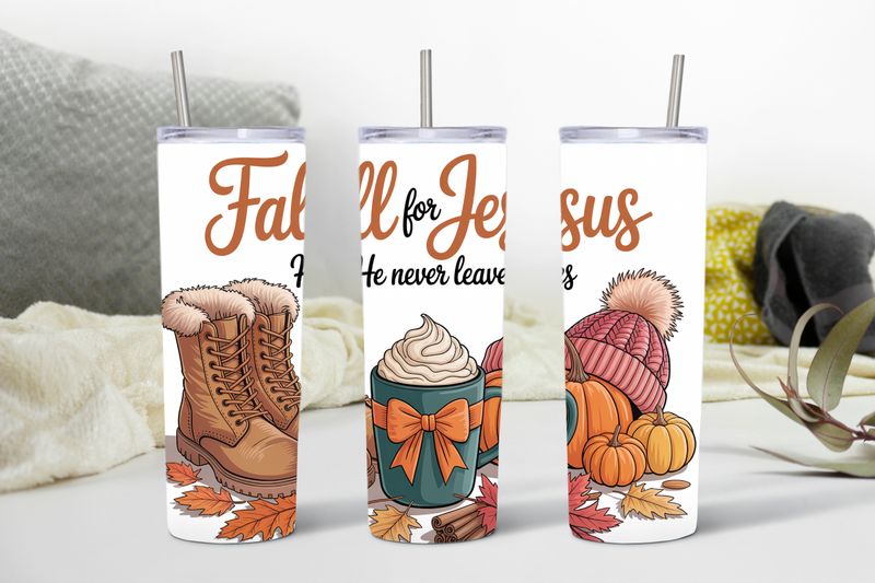 Fall for Jesus 20oz Slim Tumbler