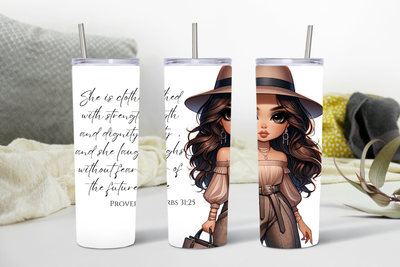 She is Clothed/God is within her 20oz Slim Tumbler