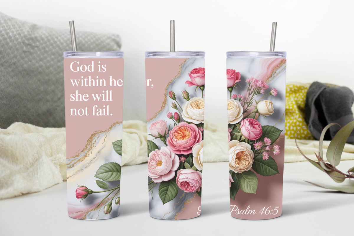 She is Clothed/God is within her 20oz Slim Tumbler
