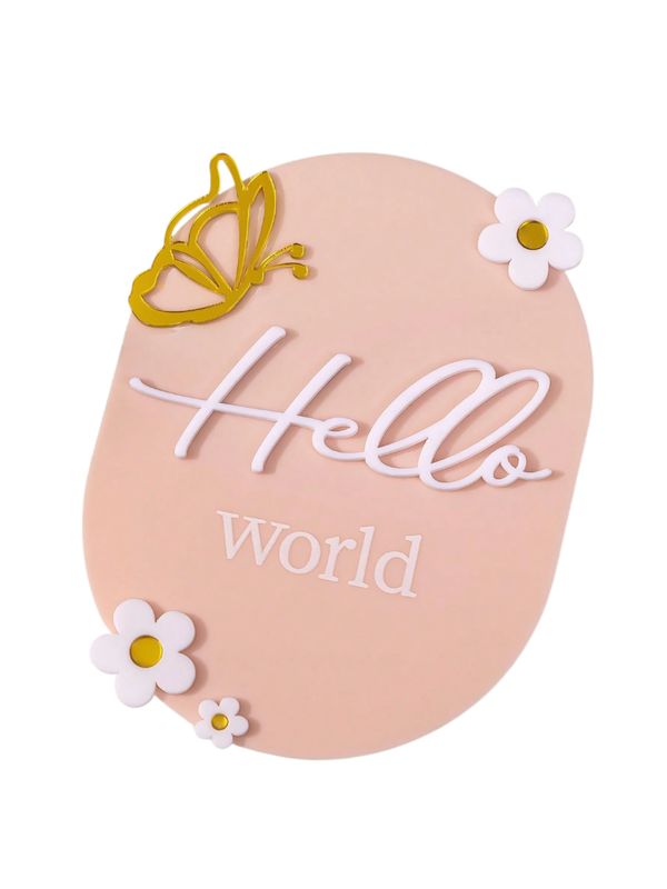 Cartel Hello World Mariposa