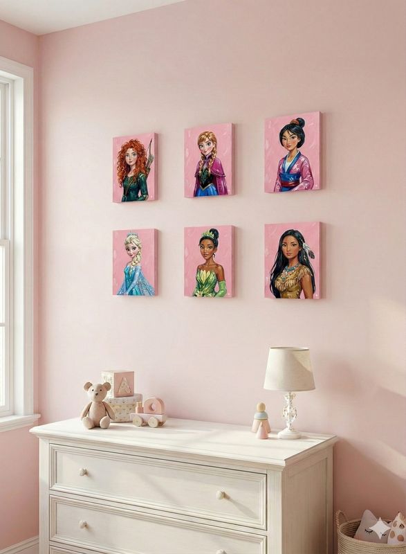 Princess Wall Art 26x20 cm - Colección 6 y 12 Princesas