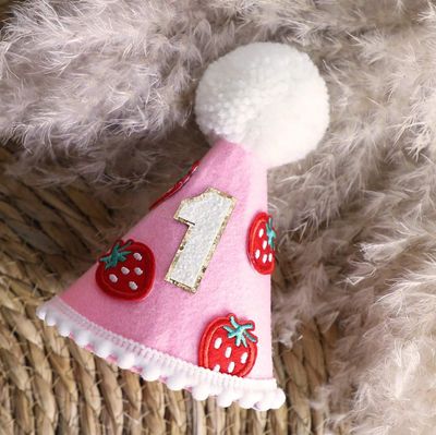 Gorrito de Cumpleaños #1 Strawberry