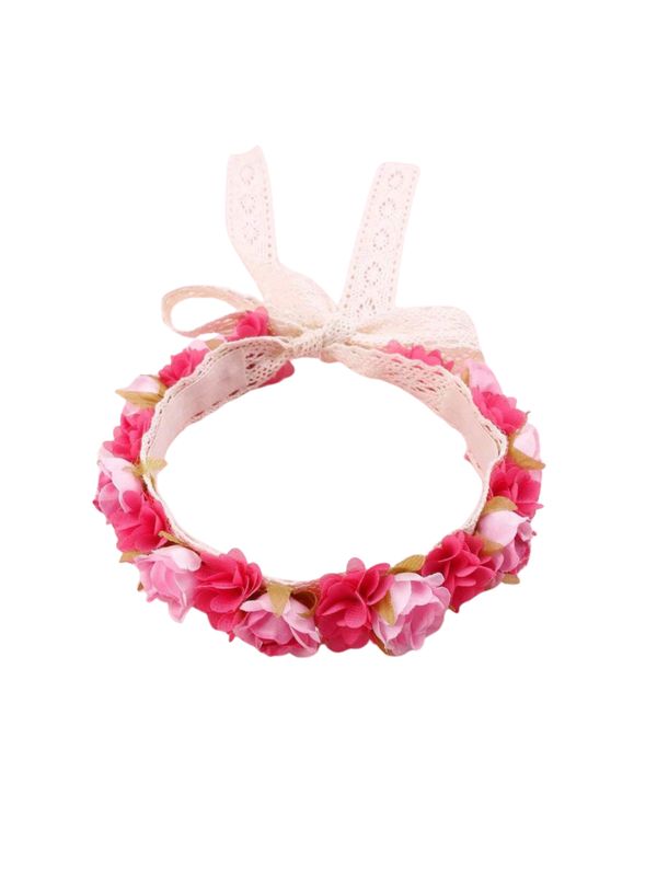 Diadema de Flores Rosa Feliz