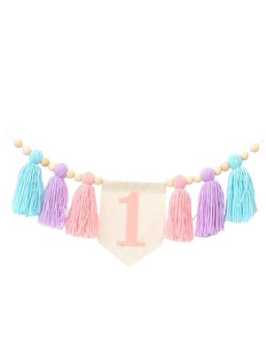Guirnalda de Cumpleaños #1 cotton candy