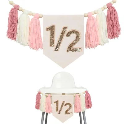 Guirnalda de Cumplemes #6 Meses Pink &amp; Gold