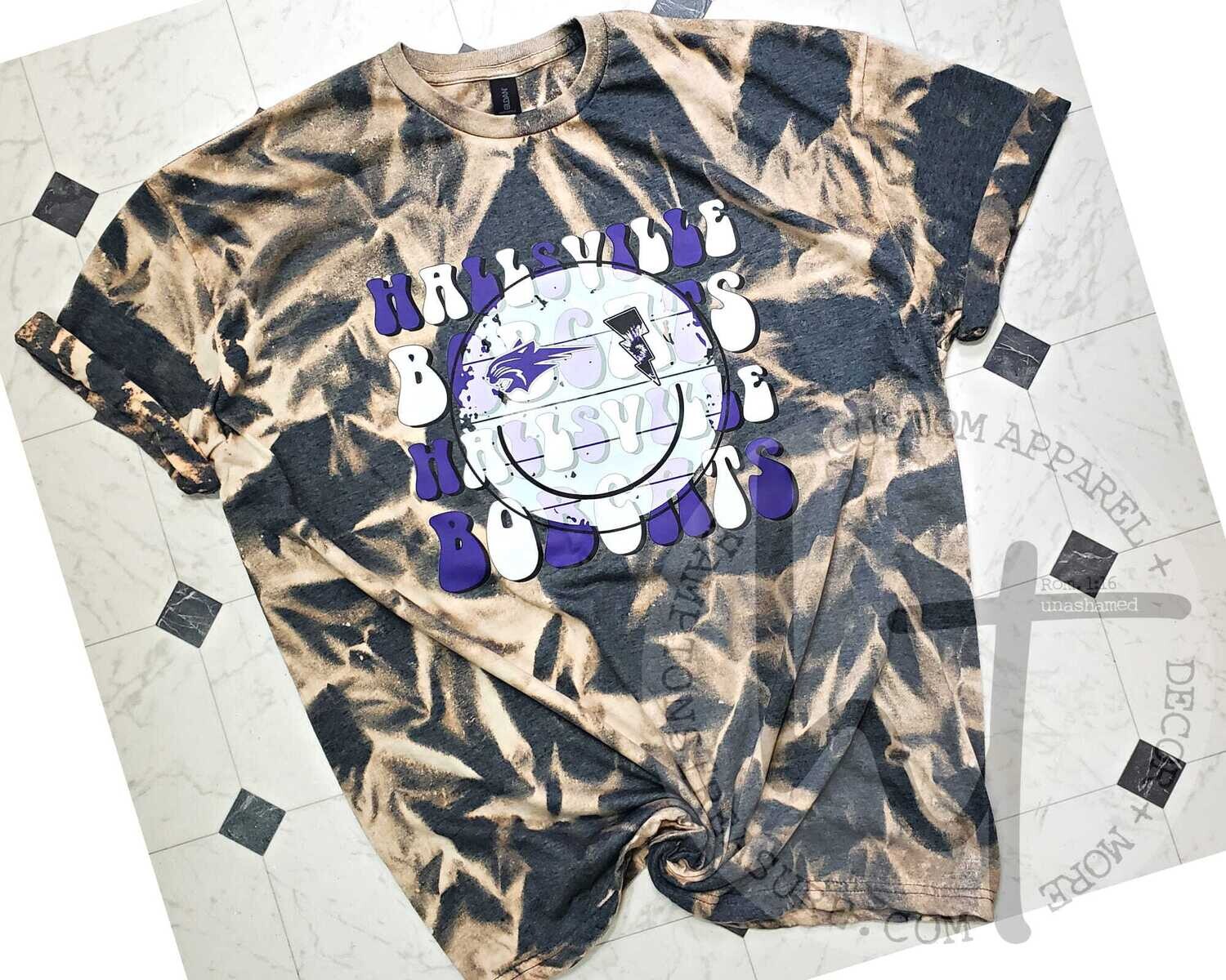 Smiley Mascot Scrunch Bleach Tee