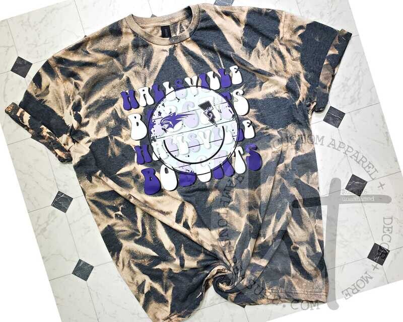 Smiley Mascot Scrunch Bleach Tee