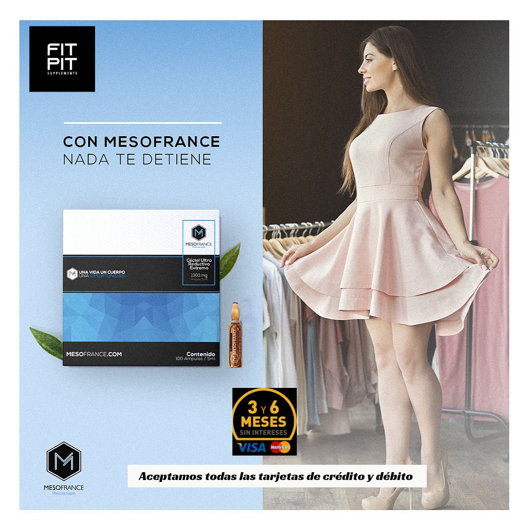 Mesofrance caja con 100 ampolletas de un activo