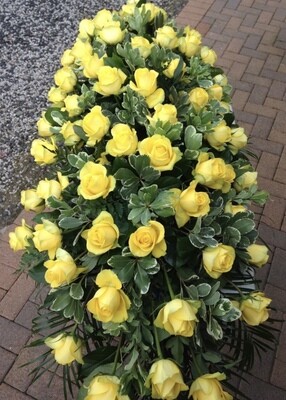 Yellow Rose Main Coffin Tribute