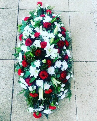 Red & White Main Coffin Tribute