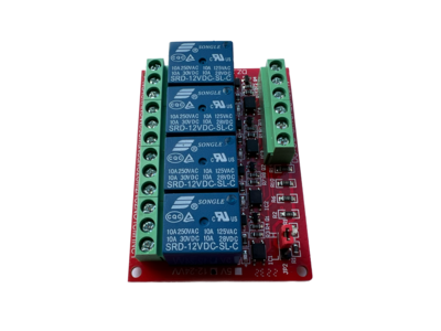 4 Channel Relay Module High Low Optocoupler 12V